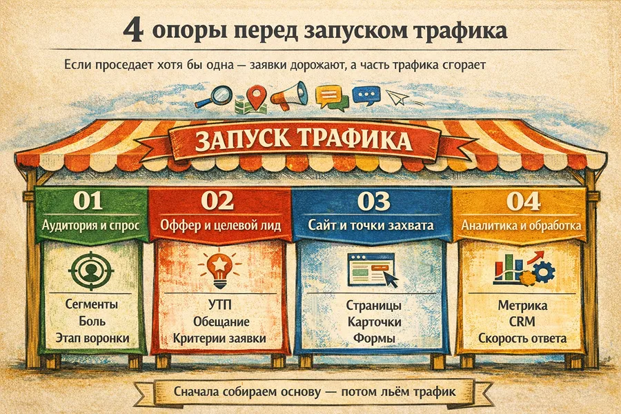 4 опоры перед запуском трафика